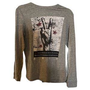 We Are The Future Gray Long Sleeve Graphic Tee